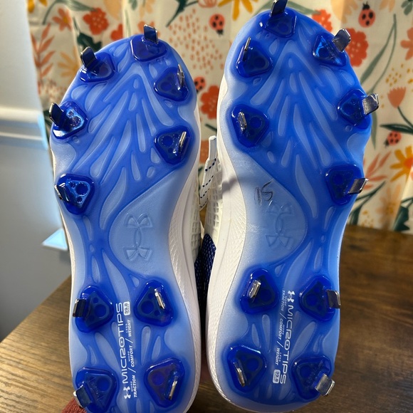 NEW UNDER ARMOUR UA Glyde 2 MT Metal Softball Cleats Blue US Women's Size 6.5 - Picture 5 of 5